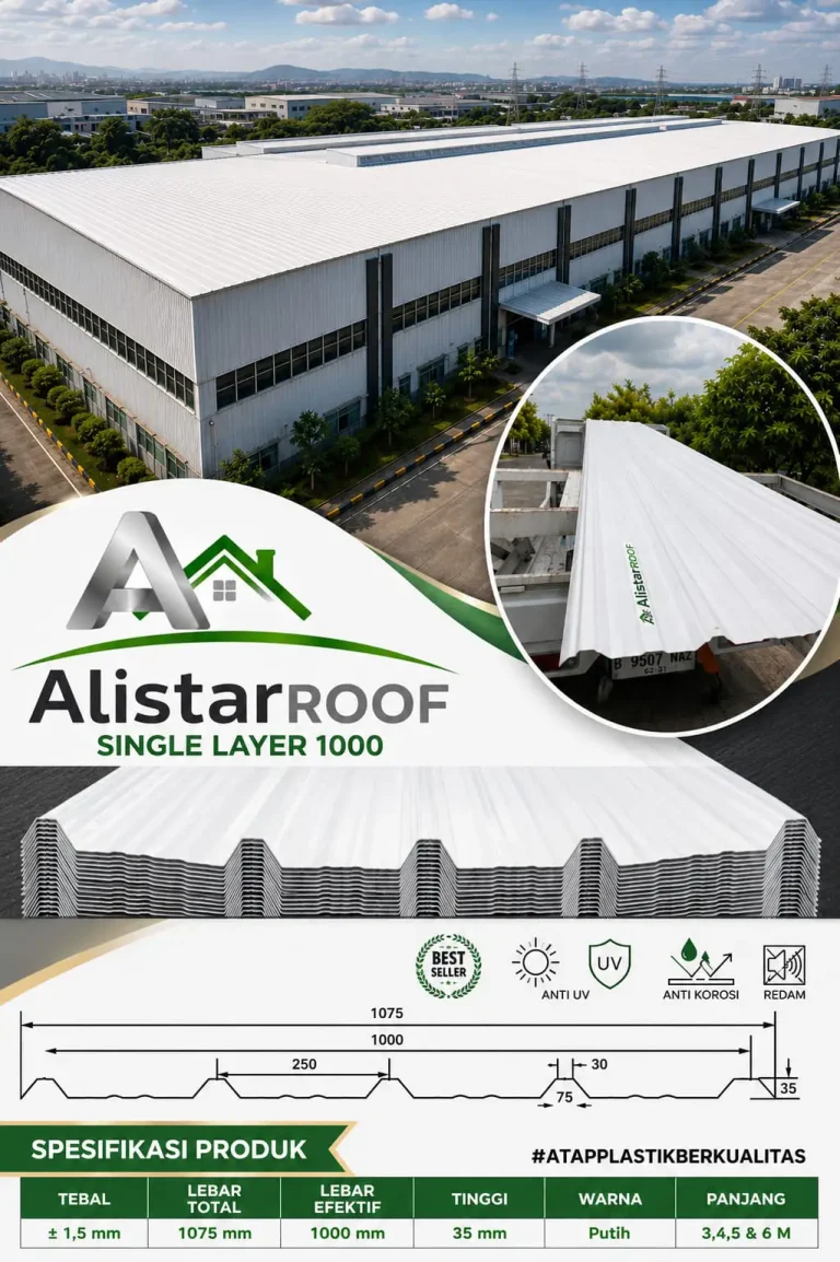 atap upvc alistar roof Single Layer 1000