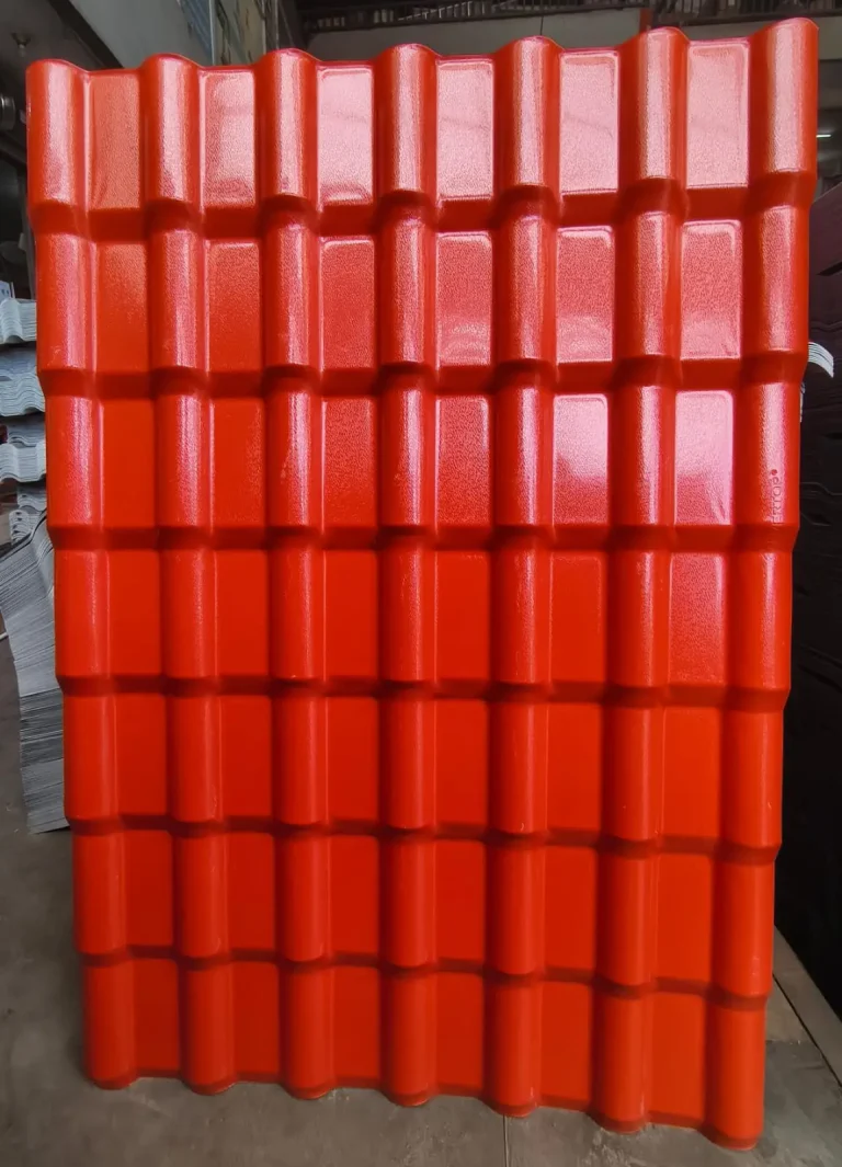 Detail genteng PVC merah AliStar Roof